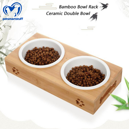 Bamboo Pet Feeder