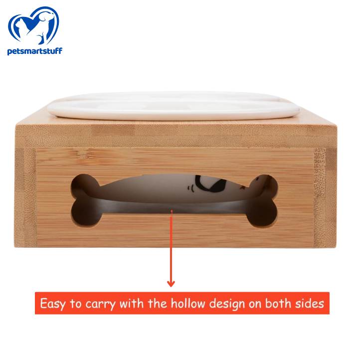 Bamboo Pet Feeder