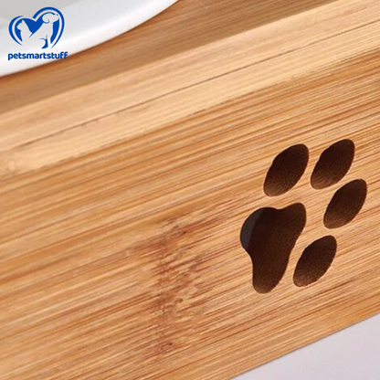 Bamboo Pet Feeder