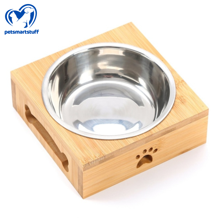 Bamboo Pet Feeder