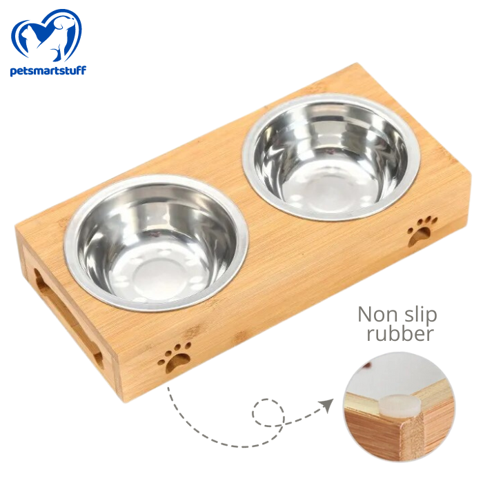 Bamboo Pet Feeder