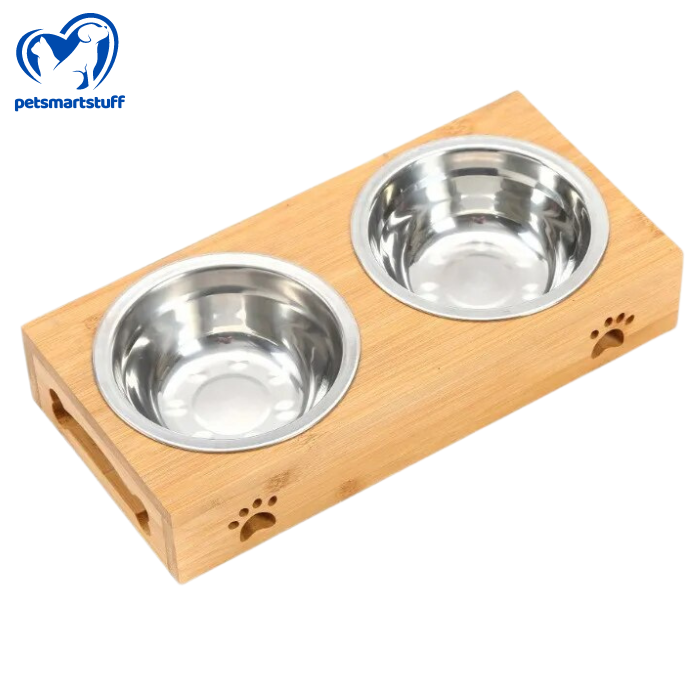 Bamboo Pet Feeder